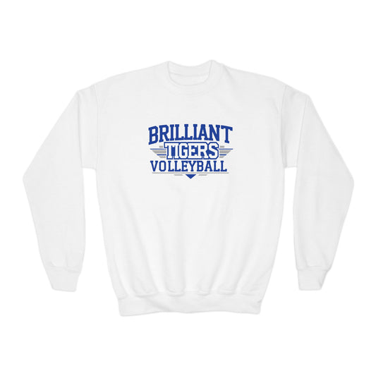 Youth Crewneck Sweatshirt \ Brilliant Tigers Volleyball \ BTV2