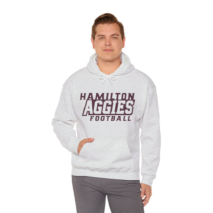 Adult Hoodie Sweatshirt \ Hamilton Aggies Football \ HAF1