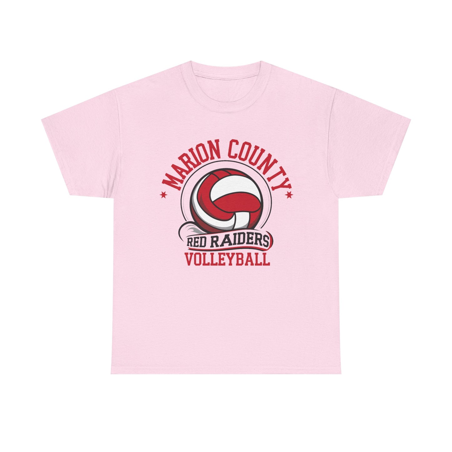 Adult Tee \ Marion County Red Raiders Volleyball \ MCV1