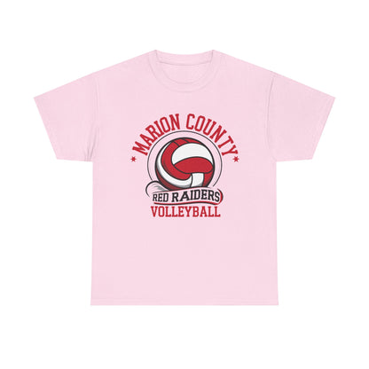 Adult Tee \ Marion County Red Raiders Volleyball \ MCV1