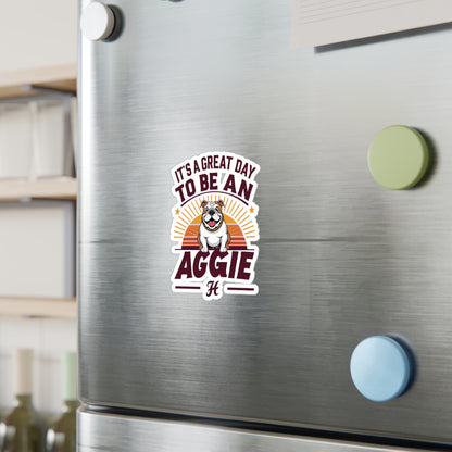 Kiss-Cut Vinyl Decal \ It's a Great Day to be an Aggie! \ GDA2