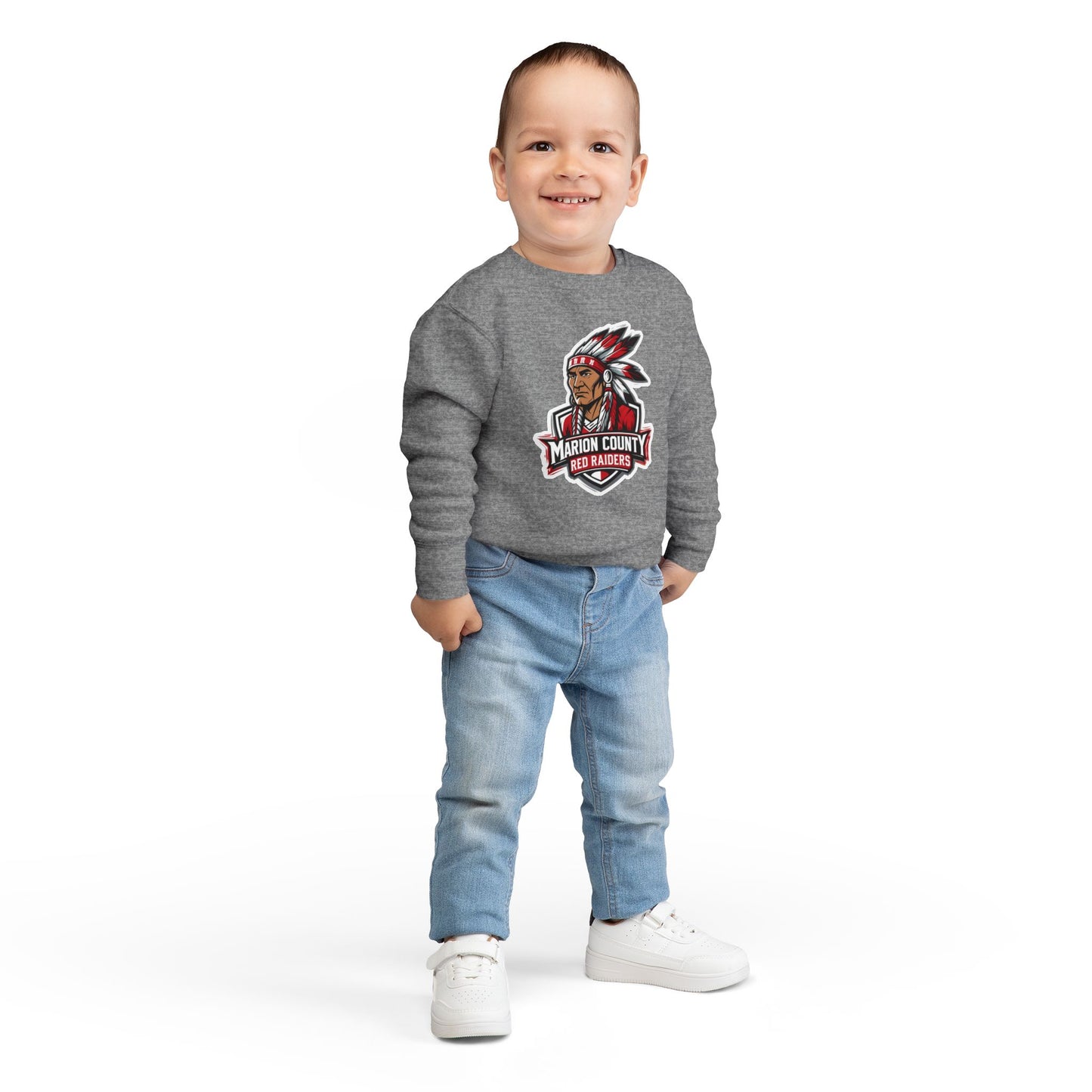 Toddler Crewneck Sweatshirt \ Marion County Red Raiders \ MC2