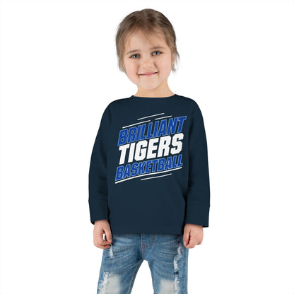 Toddler Long Sleeve Tee \ Brilliant Tigers Basketball \ BTBK2