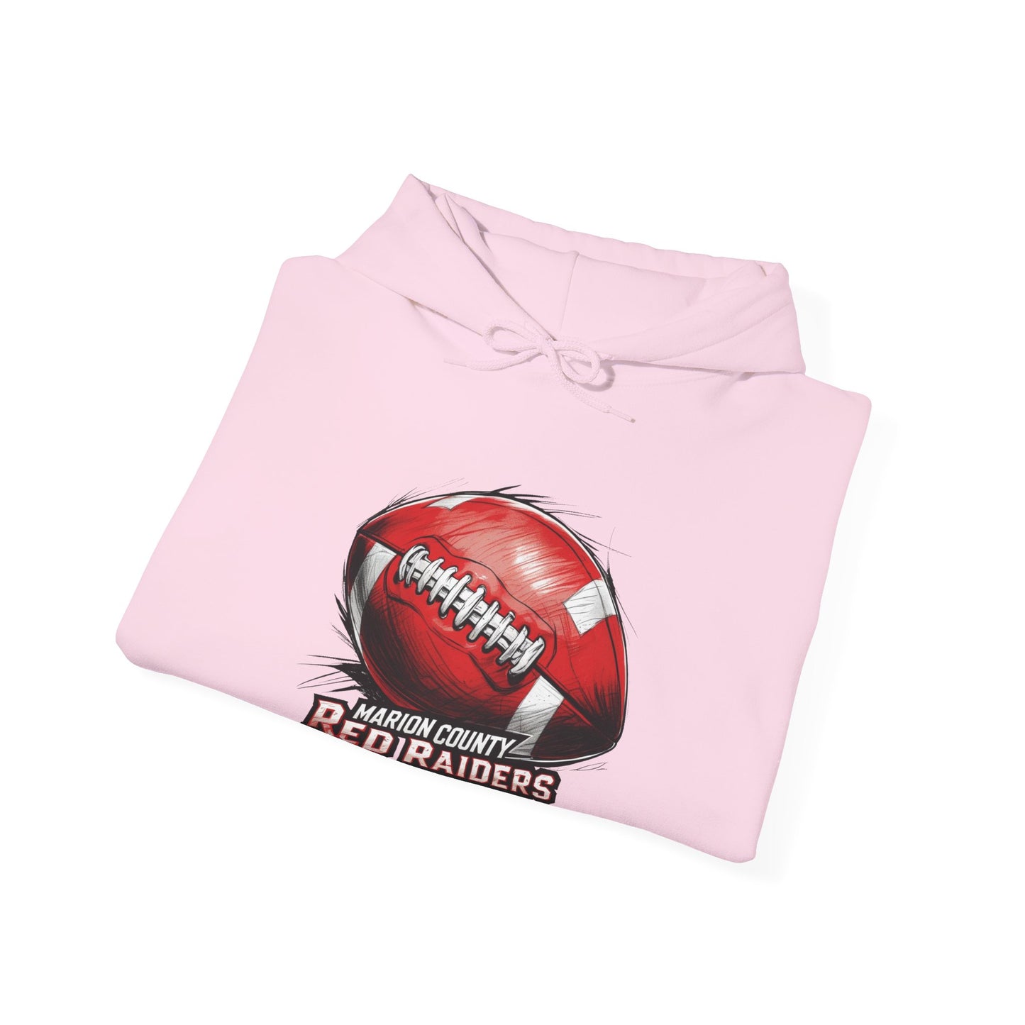 Adult Hoodie Sweatshirt \ Marion County Red Raiders Football \ MCF1