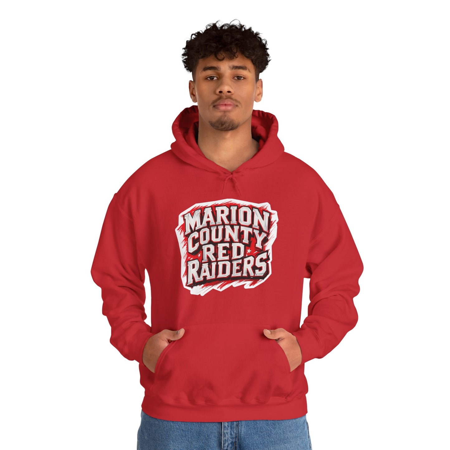 Adult Hoodie Sweatshirt \ Marion County Red Raiders \ MC1