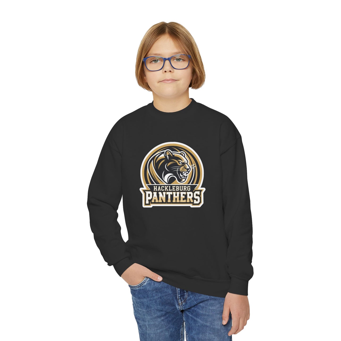 Youth Crewneck Sweatshirt \ Hackleburg Panthers \ HP2