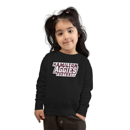 Toddler Crewneck Sweatshirt \ Hamilton Aggies Football \ HAF1