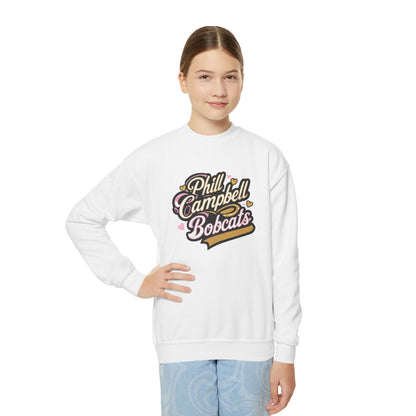 Youth Crewneck Sweatshirt \ Phill Campbell Bobcats \ PCBG1