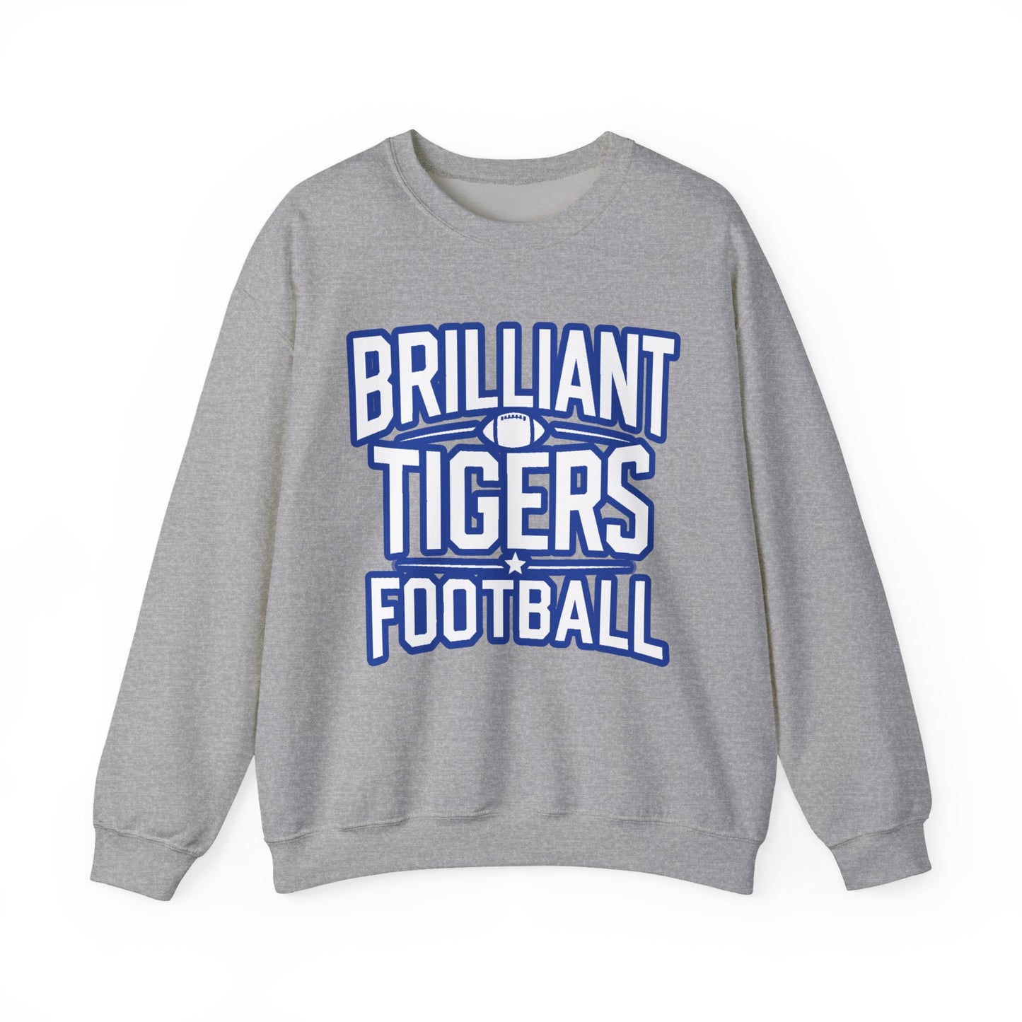 Adult Crewneck Sweatshirt \ Brilliant Tigers Football \ BTF1