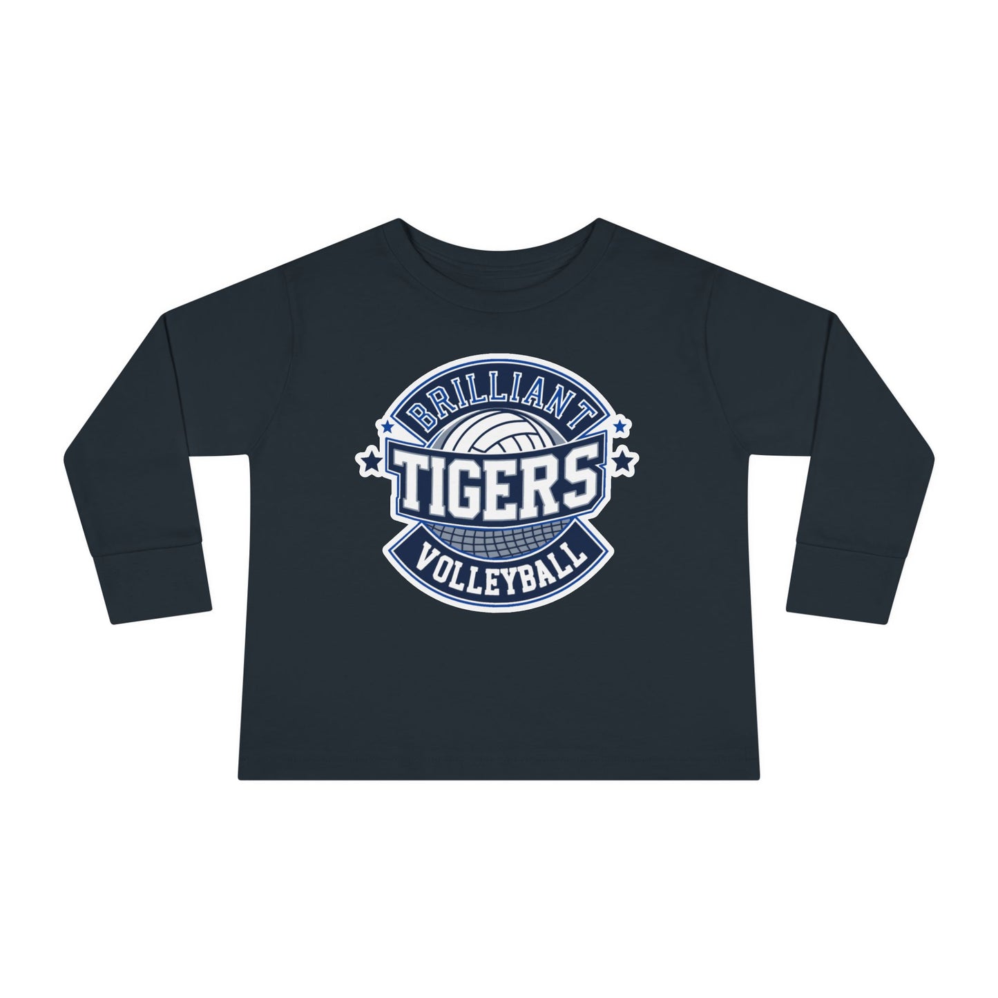 Toddler Long Sleeve Tee \ Brilliant Tigers Volleyball \ BTV1