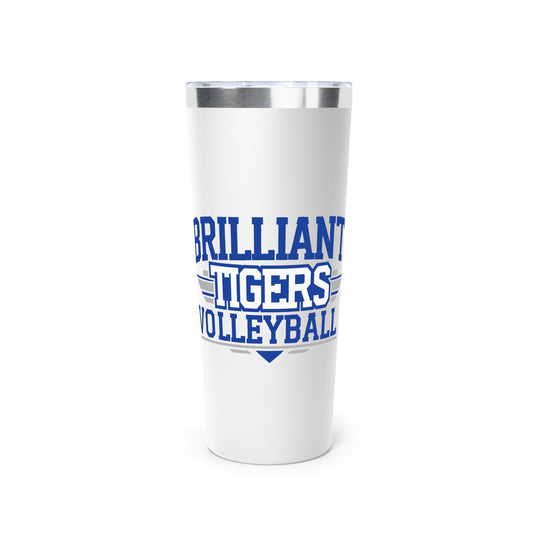 22oz Copper Insulated Tumbler \ Brilliant Tigers Volleyball \ BTV2