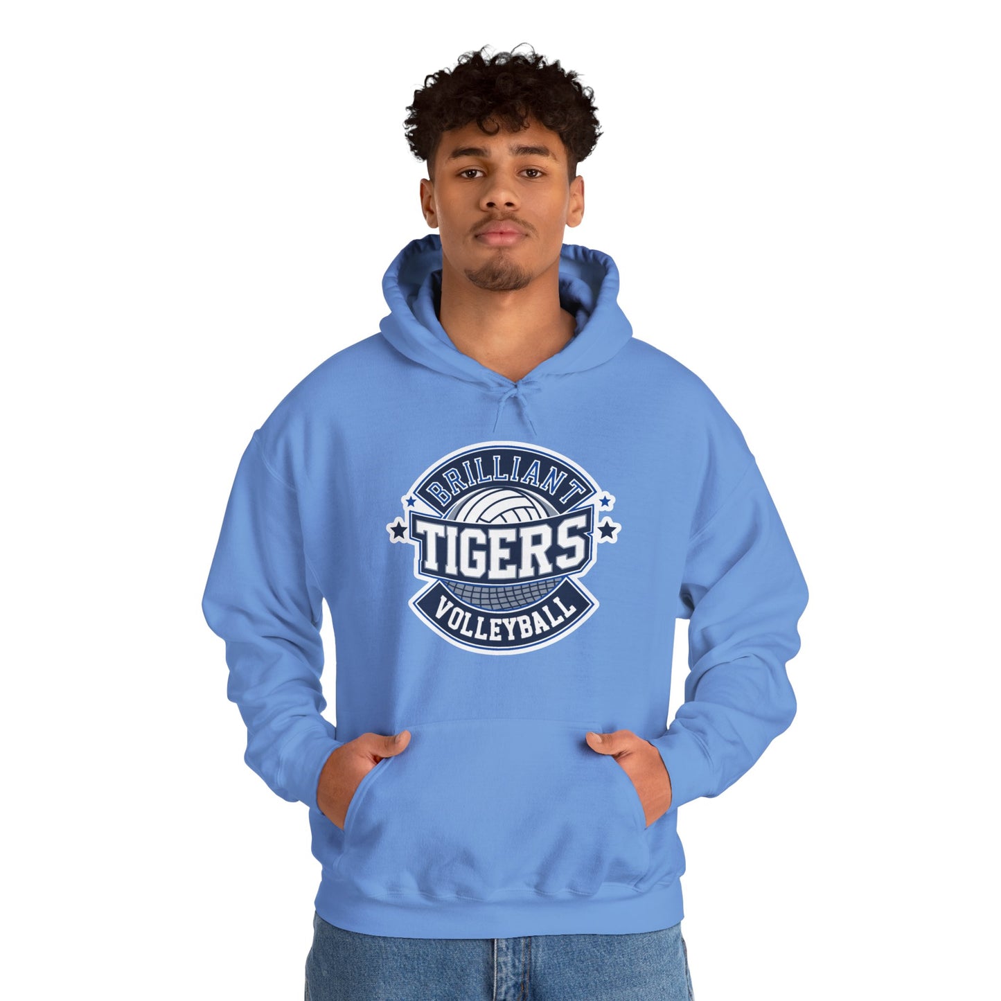 Adult Hoodie Sweatshirt \ Brilliant Tigers Volleyball \ BTV1