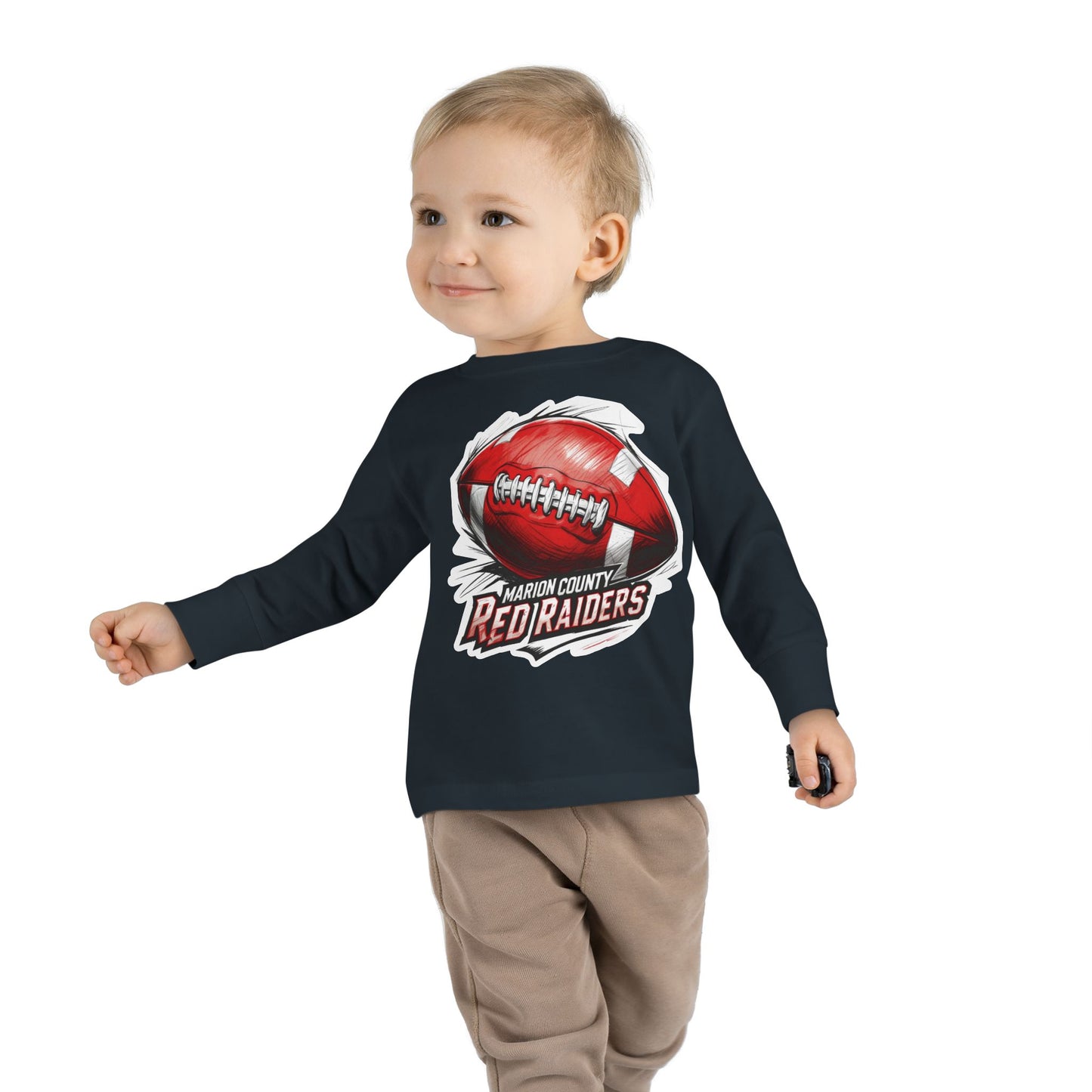 Toddler Long Sleeve Tee \ Marion County Red Raiders Football \ MCF1