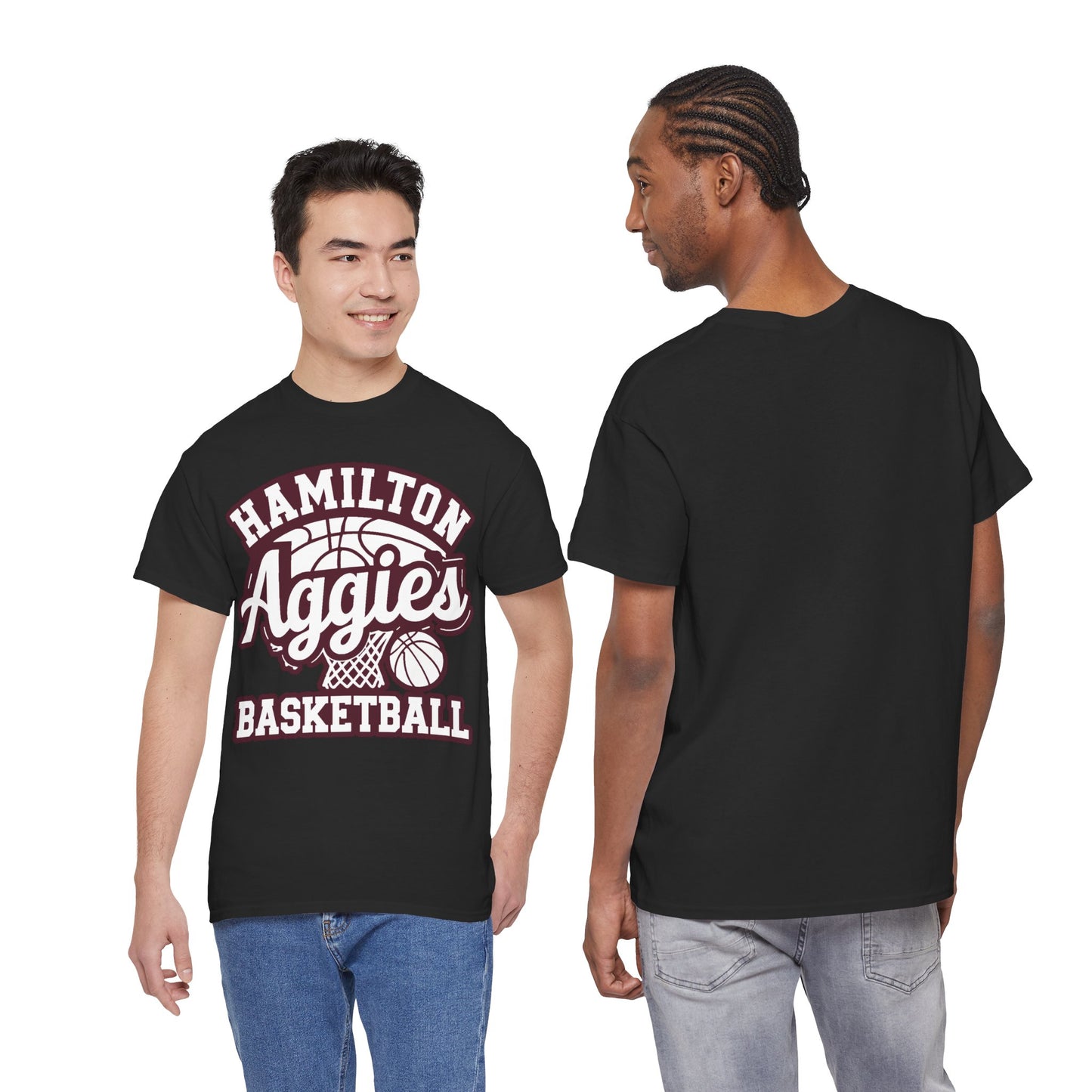 Adult Tee \ Hamilton Aggies Basketball \ HABKG1