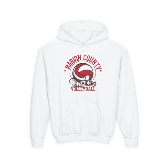 Youth Hoodie Sweatshirt \ Marion County Red Raiders Volleyball \ MCV1