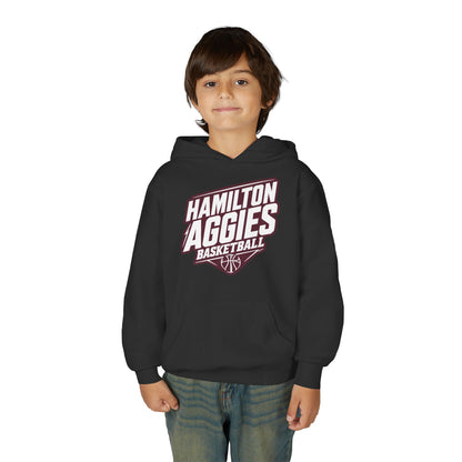 Youth Hoodie Sweatshirt \ Hamilton Aggies Basketball \ HABB2