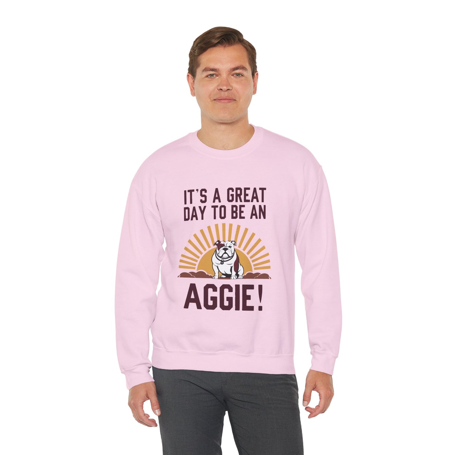 Adult Crewneck Sweatshirt \ It's a Great Day to be a Aggie! \ GDA4
