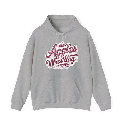 Adult Hoodie Sweatshirt \ Hamilton Aggies Wrestling \ HAWG2