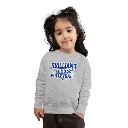 Toddler Crewneck Sweatshirt \ Brilliant Tigers Volleyball \ BTV2