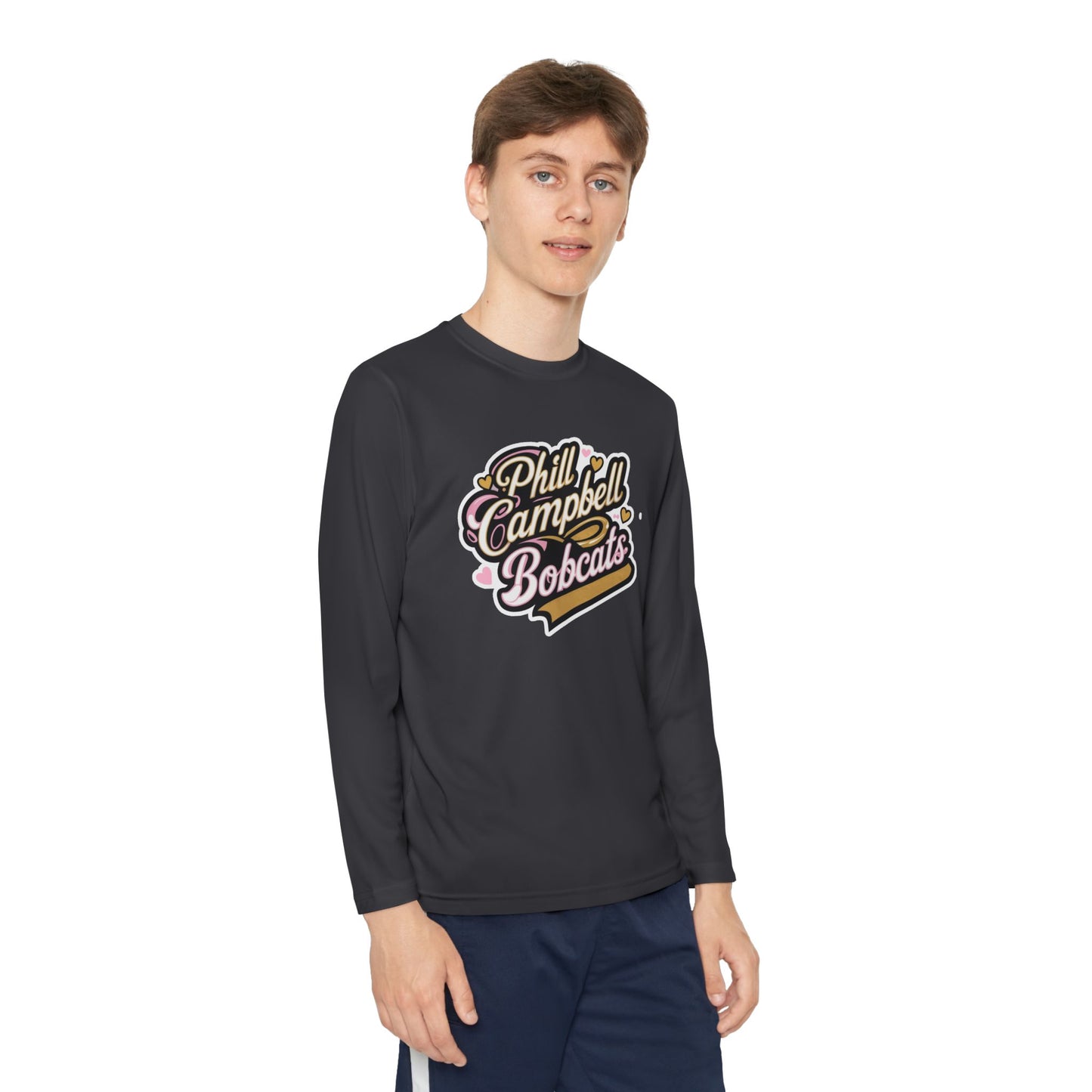 Youth Long Sleeve Tee \ Phill Campbell Bobcats \ PCBG1
