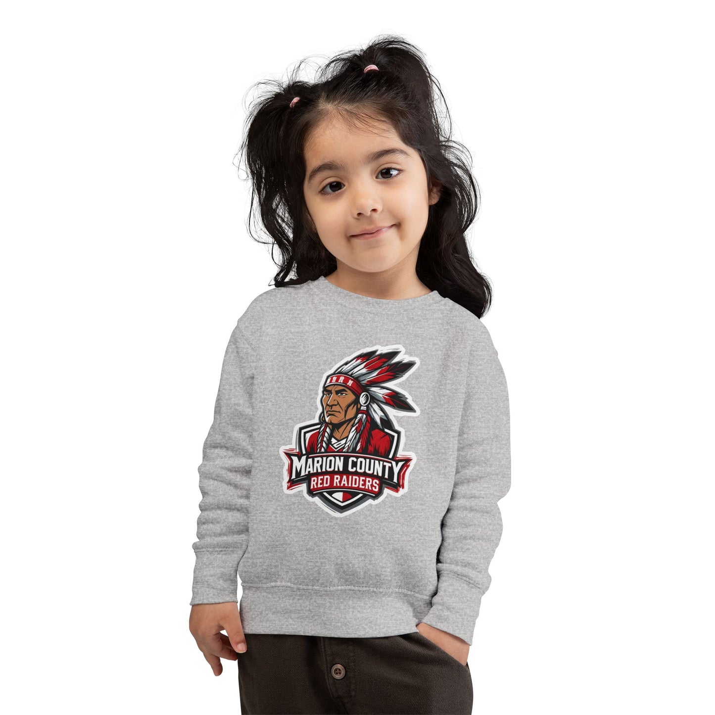 Toddler Crewneck Sweatshirt \ Marion County Red Raiders \ MC2
