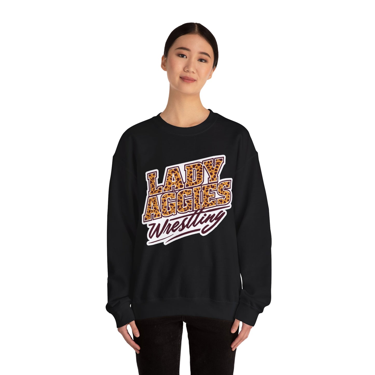 Adult Crewneck Sweatshirt \ Hamilton Aggies Wrestling \ HAWG3