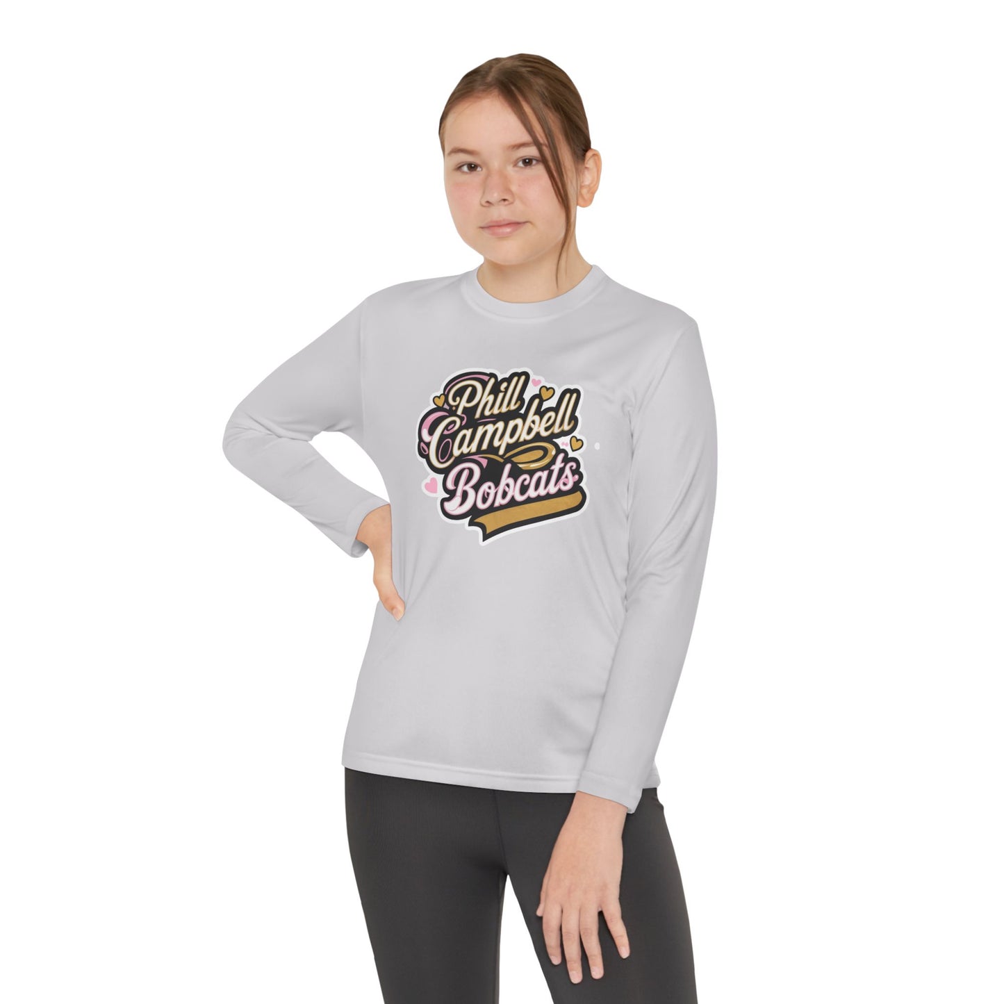 Youth Long Sleeve Tee \ Phill Campbell Bobcats \ PCBG1