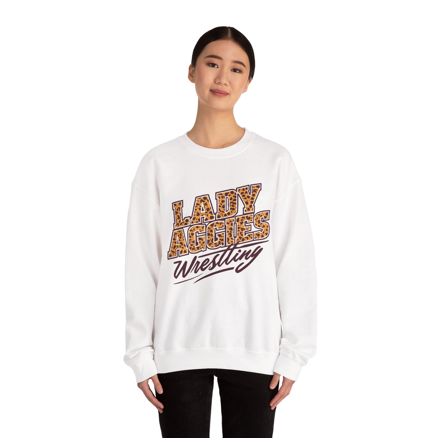 Adult Crewneck Sweatshirt \ Hamilton Aggies Wrestling \ HAWG3