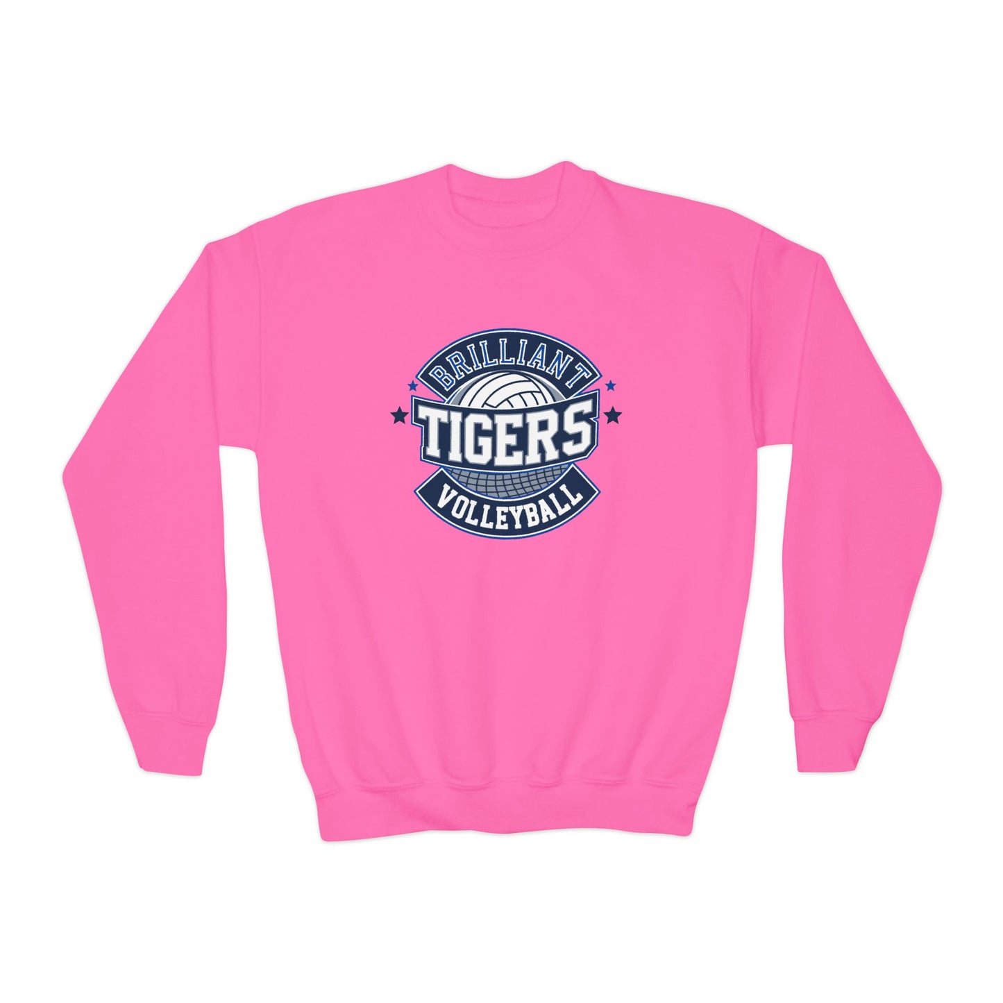 Youth Crewneck Sweatshirt \ Brilliant Tigers Volleyball \ BTV1