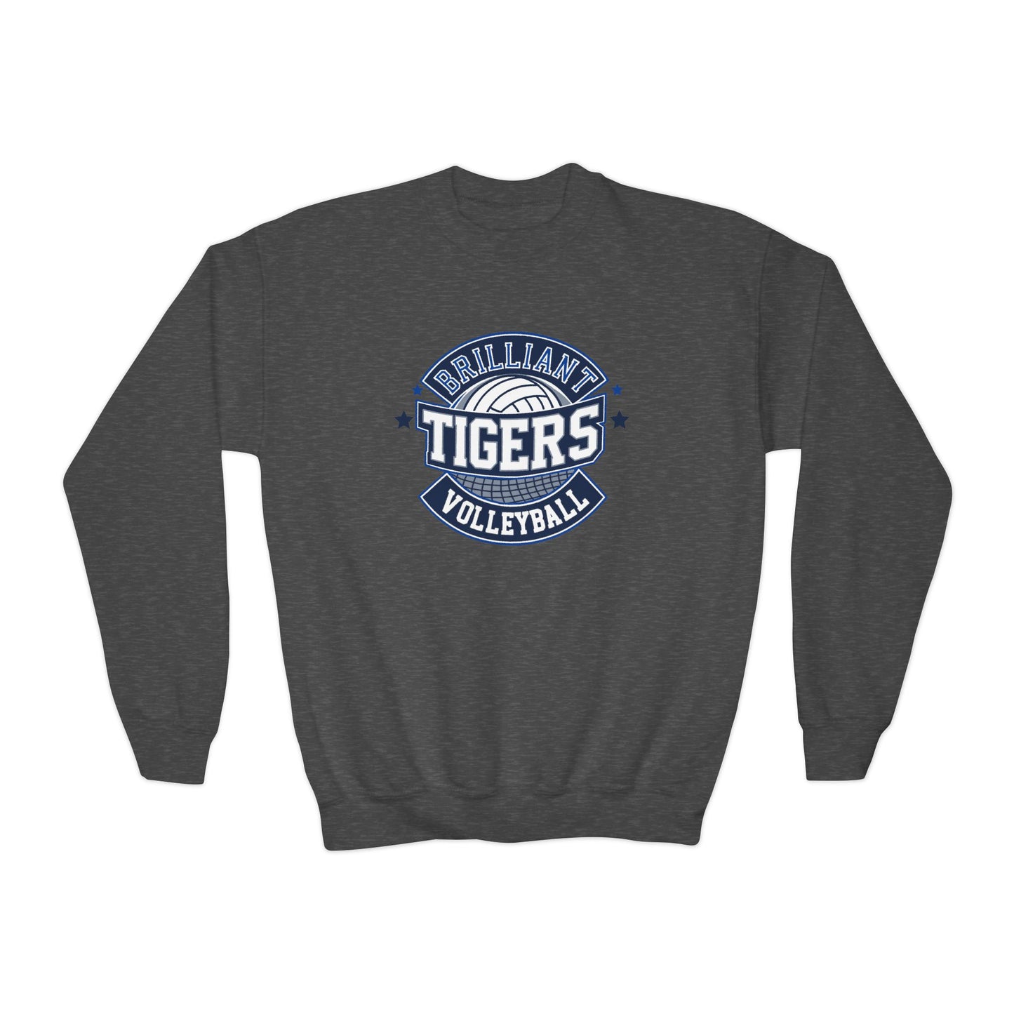 Youth Crewneck Sweatshirt \ Brilliant Tigers Volleyball \ BTV1