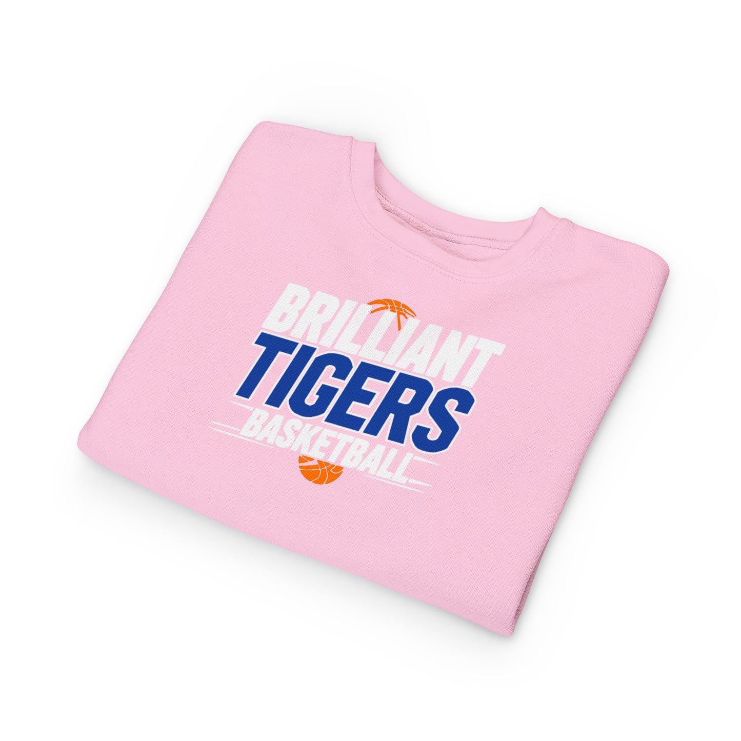 Toddler Crewneck Sweatshirt \ Brilliant Tigers Basketball \ BTBK1