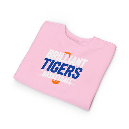 Toddler Crewneck Sweatshirt \ Brilliant Tigers Basketball \ BTBK1