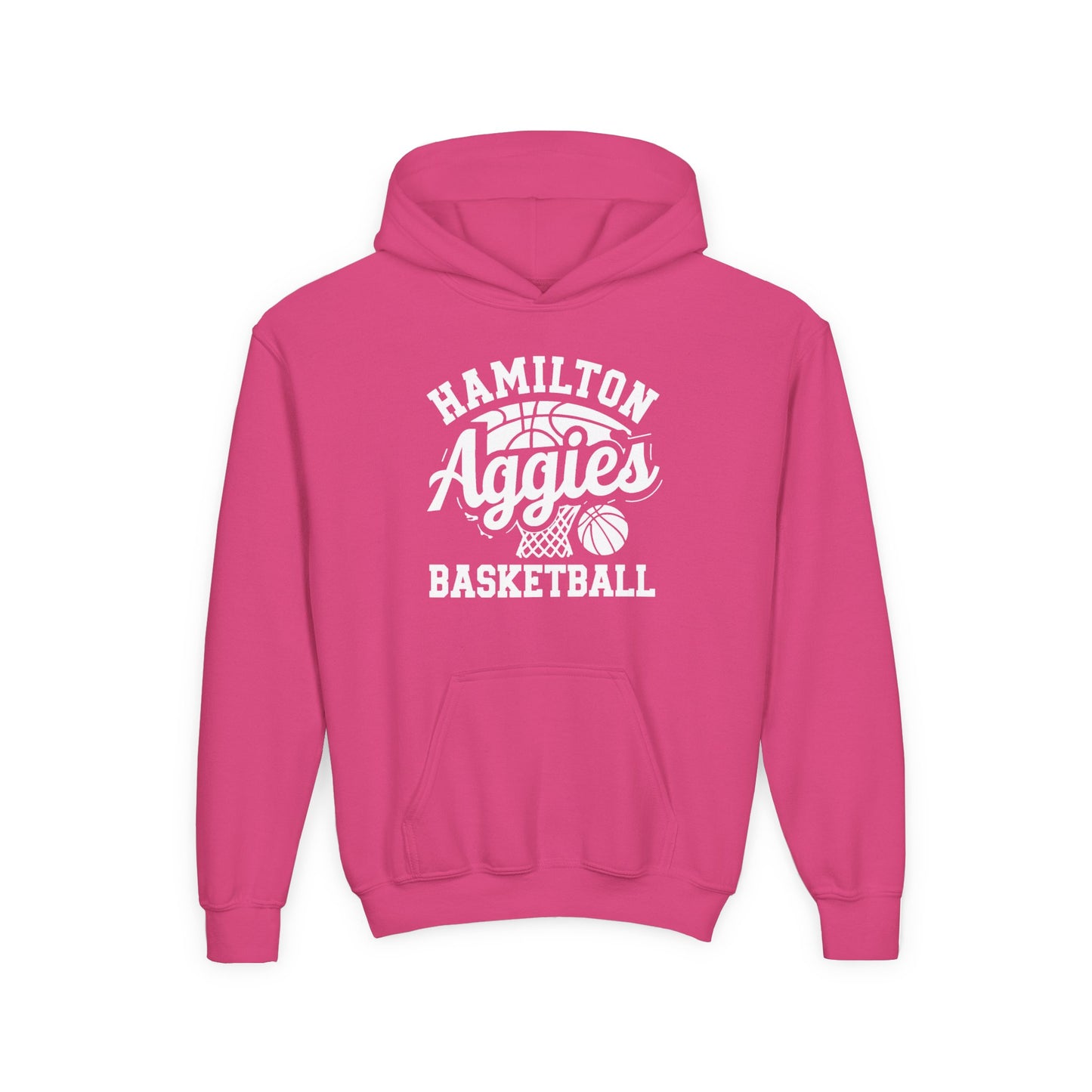 Youth Hoodie Sweatshirt \ Hamilton Aggies Basketball \ HABBG1