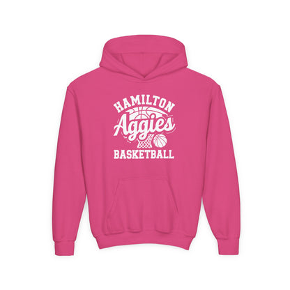 Youth Hoodie Sweatshirt \ Hamilton Aggies Basketball \ HABBG1