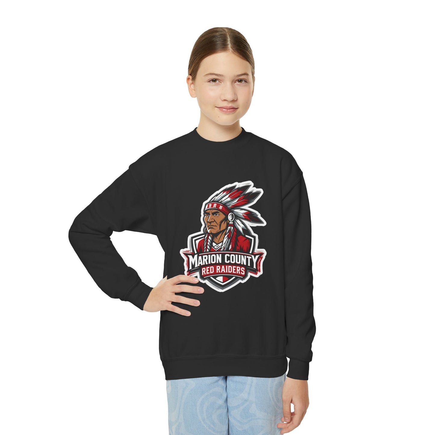 Youth Crewneck Sweatshirt \ Marion County Red Raiders \ MC2