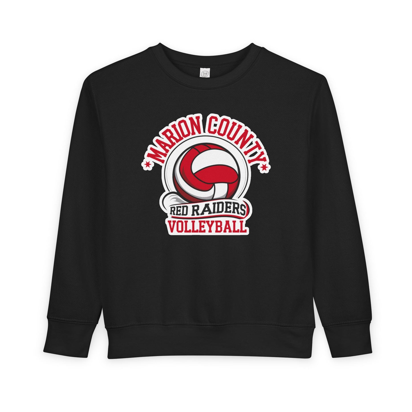 Toddler Crewneck Sweatshirt \ Marion County Red Raiders Volleyball \ MCV1