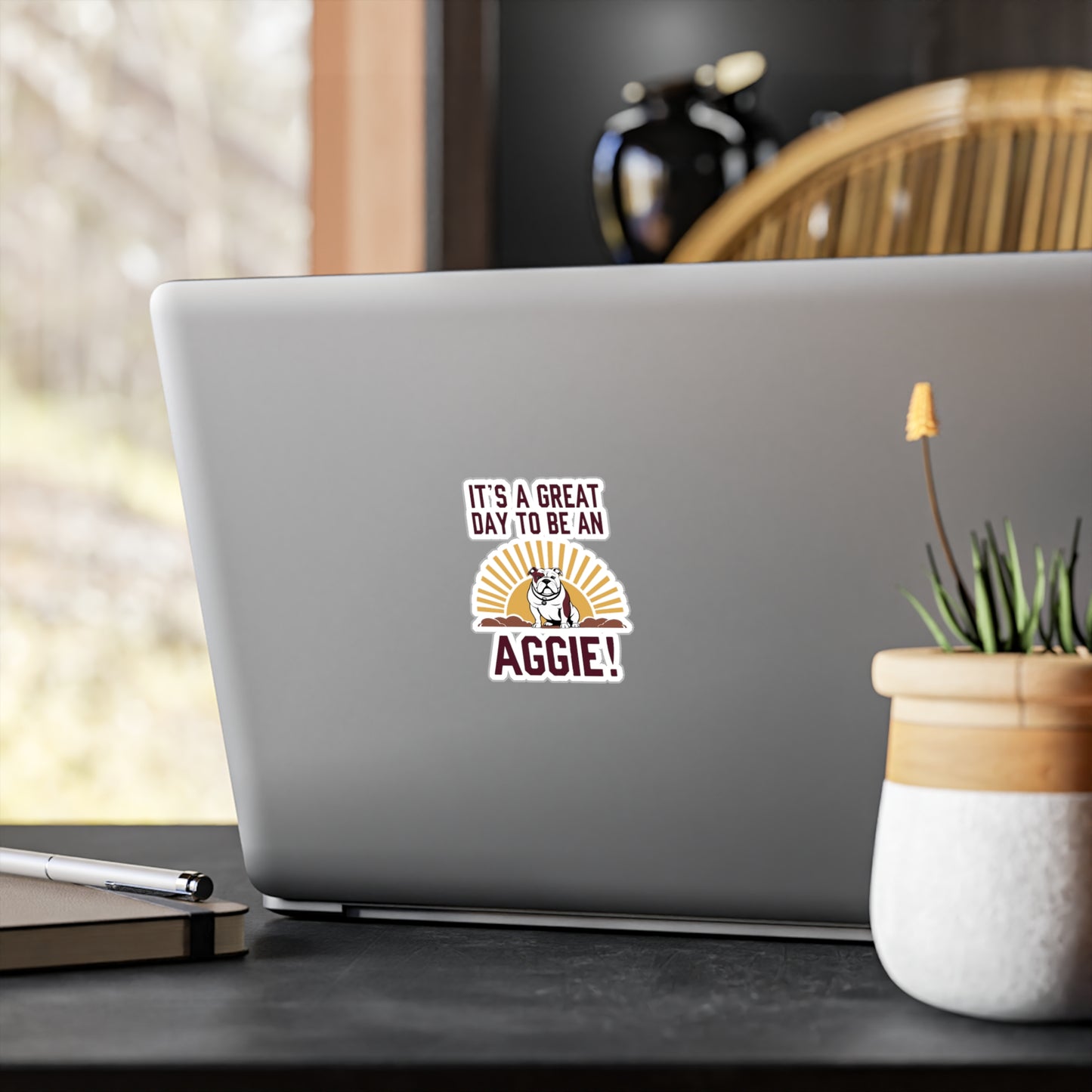 Kiss-Cut Vinyl Decal \ It's a Great Day to be an Aggie! \ GDA4