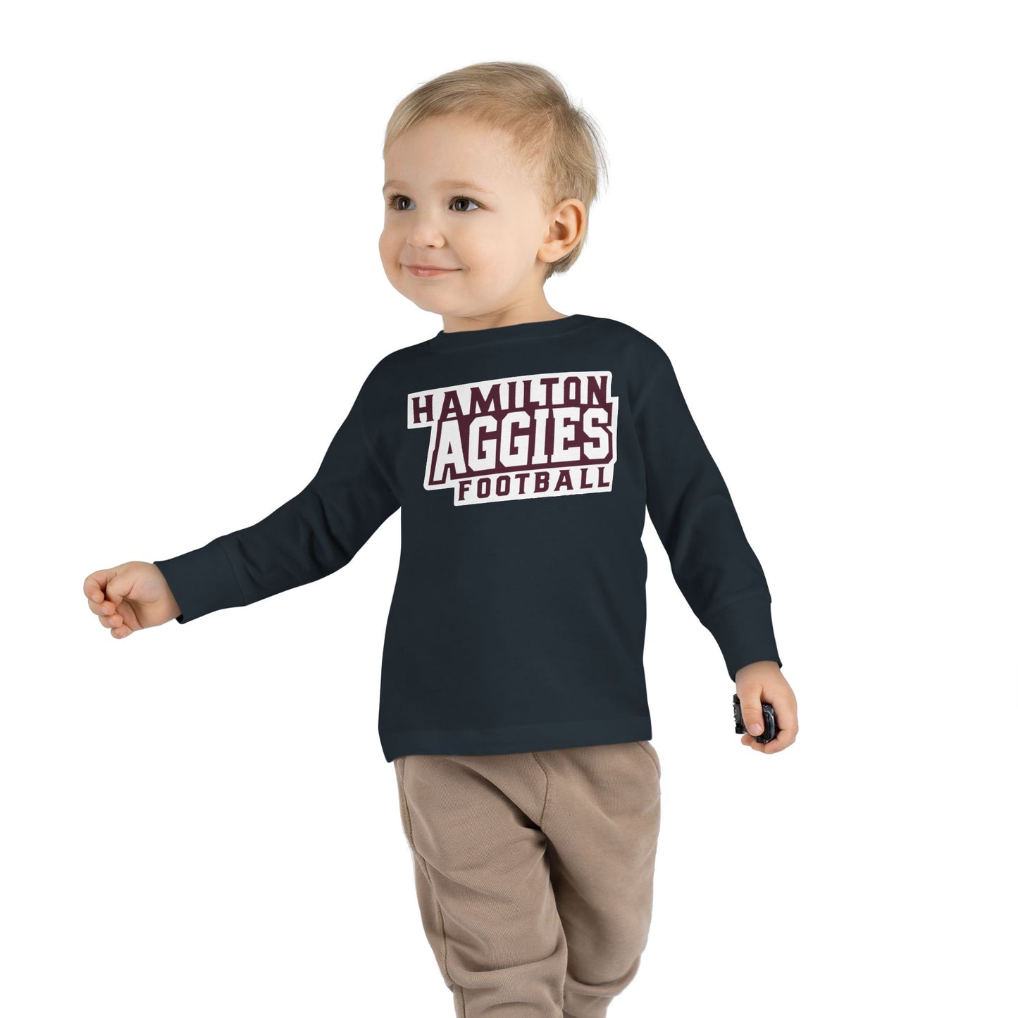 Toddler Long Sleeve Tee \ Hamilton Aggies Football \ HAF1