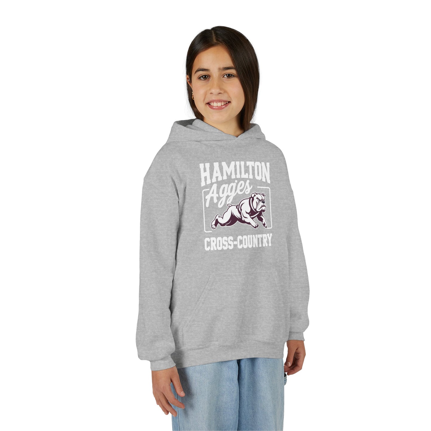 Youth Hoodie Sweatshirt \ Hamilton Aggies Cross-Country \ HCC2