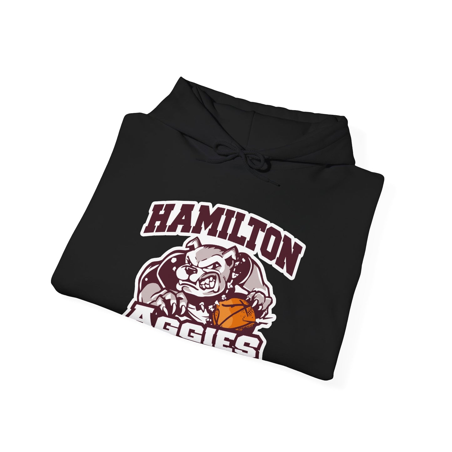 Adult Hoodie Sweatshirt \ Hamilton Aggies Basketball \ HABB1