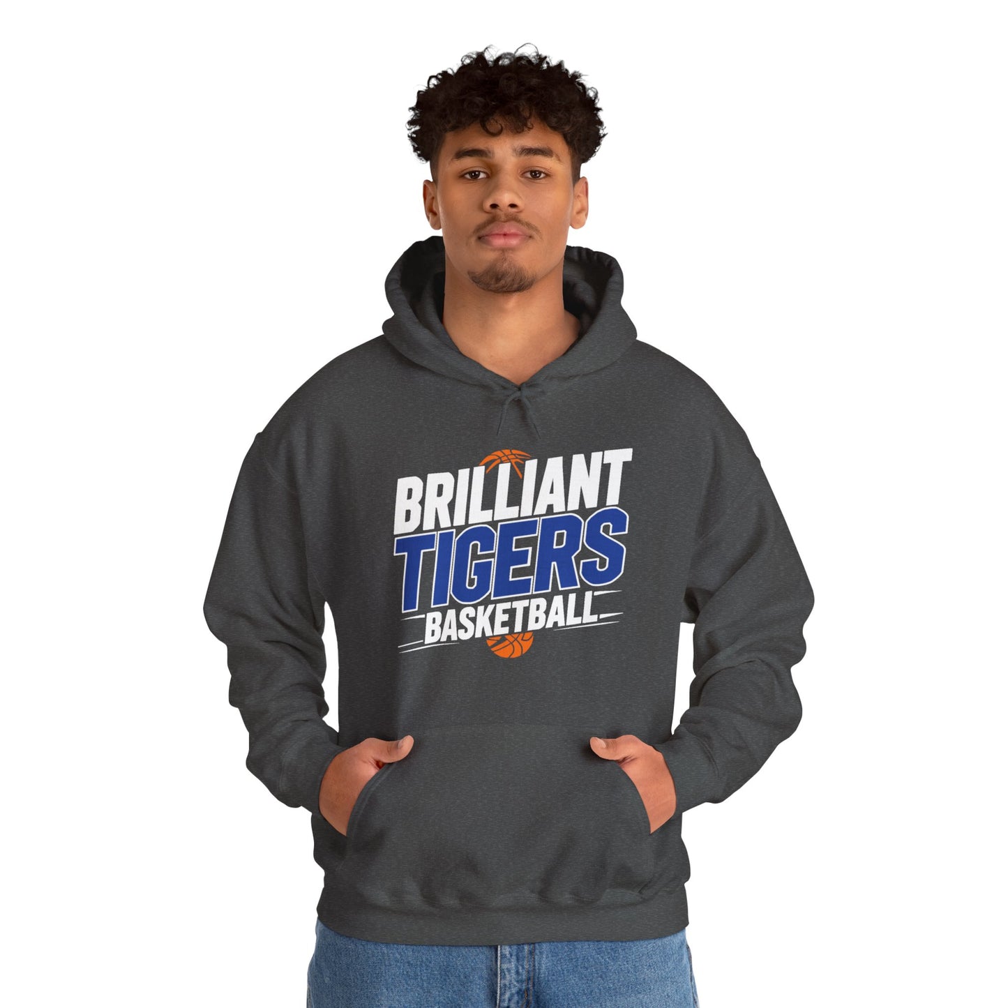 Adult Hoodie Sweatshirt \ Brilliant Tigers Basketball \ BTBK1