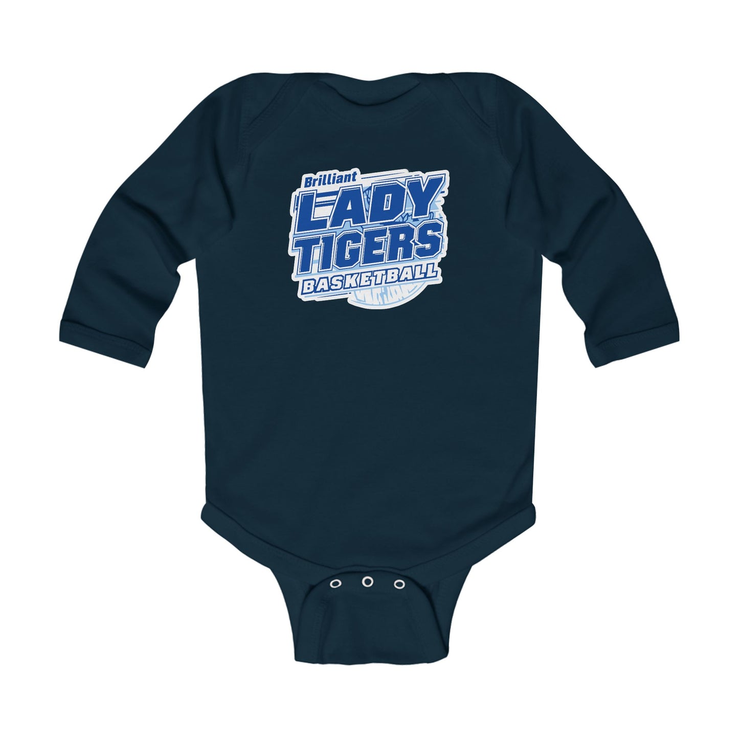 Long Sleeve Baby Bodysuit \ Brilliant Tigers Basketball \ BTBKG2