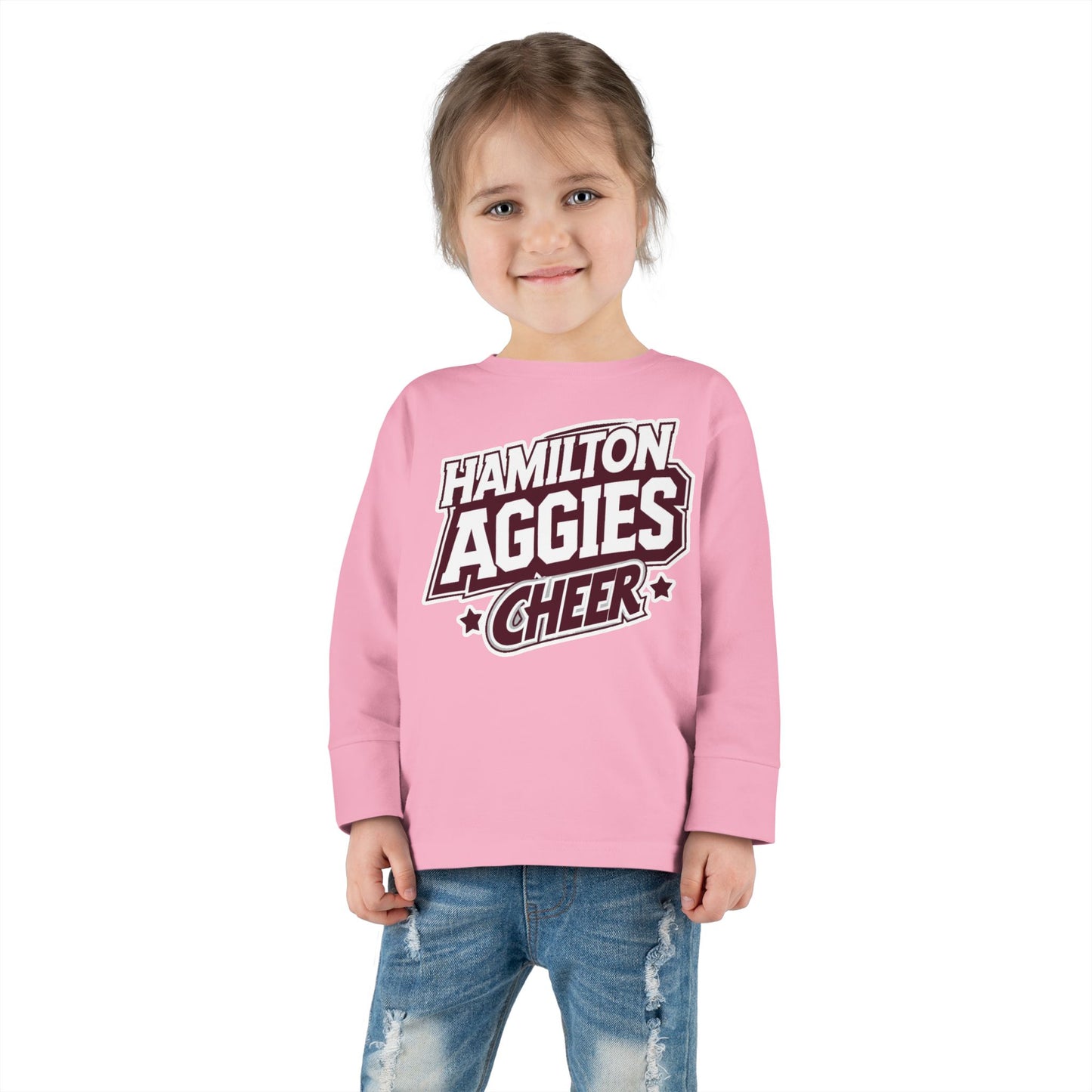 Toddler Long Sleeve Tee \ Hamilton Aggies Cheer \ HAC1