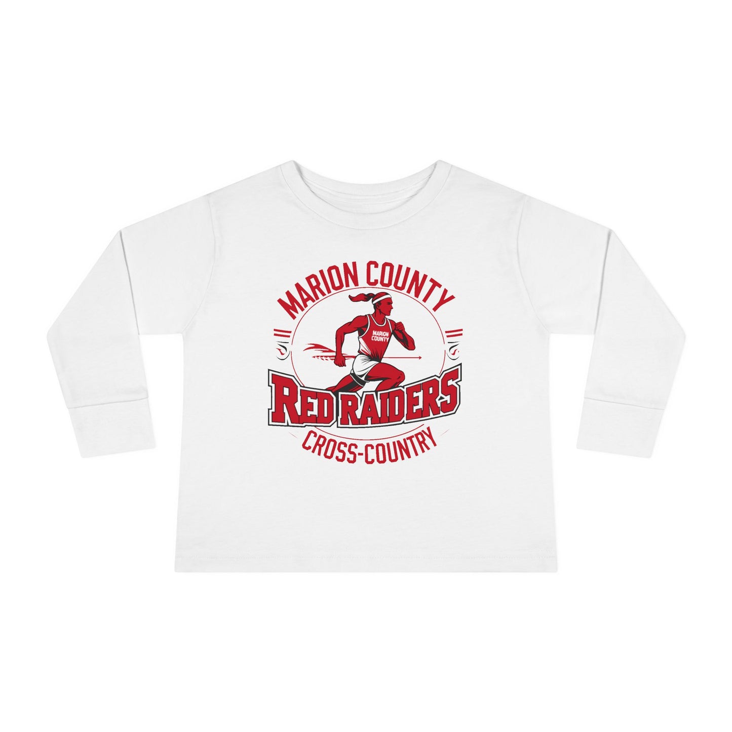 Toddler Long Sleeve Tee \ Marion County Red Raiders Cross-Country \ MCCC2