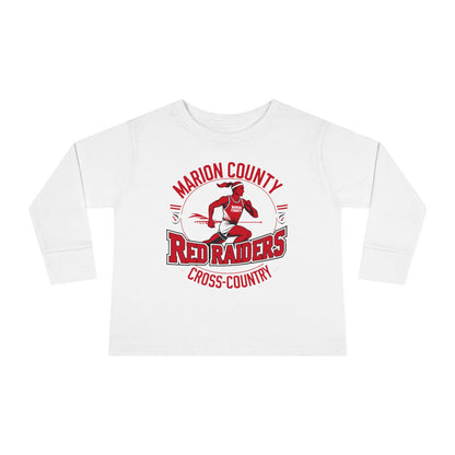 Toddler Long Sleeve Tee \ Marion County Red Raiders Cross-Country \ MCCC2