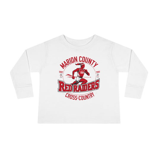 Toddler Long Sleeve Tee \ Marion County Red Raiders Cross-Country \ MCCC2