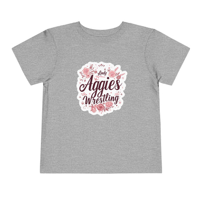 Cute Toddler Wrestling Tee, Kid's Short Sleeve T-Shirt, Perfect for Birthdays, Sports Events, Family Gatherings, Gifts