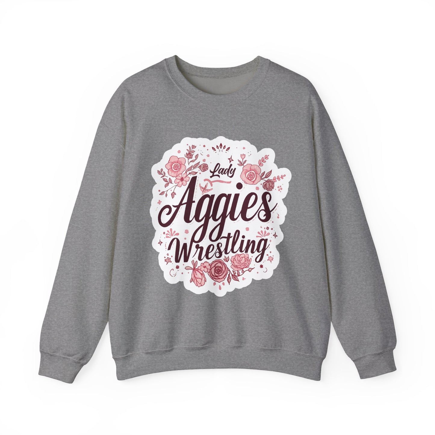 Adult Crewneck Sweatshirt \ Hamilton Aggies Wrestling \ HAWG1