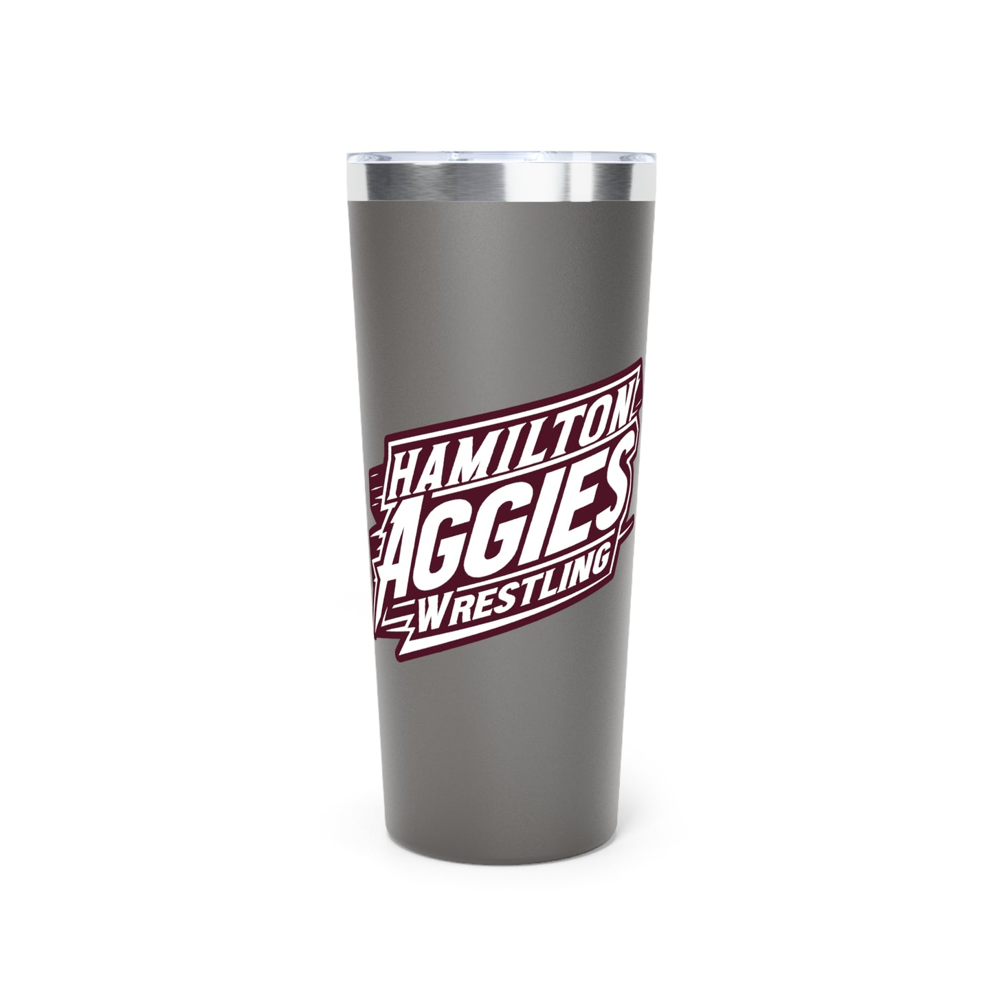 22oz Copper Insulated Tumbler \ Hamilton Aggies Wrestling \ HAW1