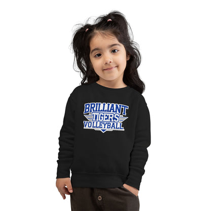 Toddler Crewneck Sweatshirt \ Brilliant Tigers Volleyball \ BTV2